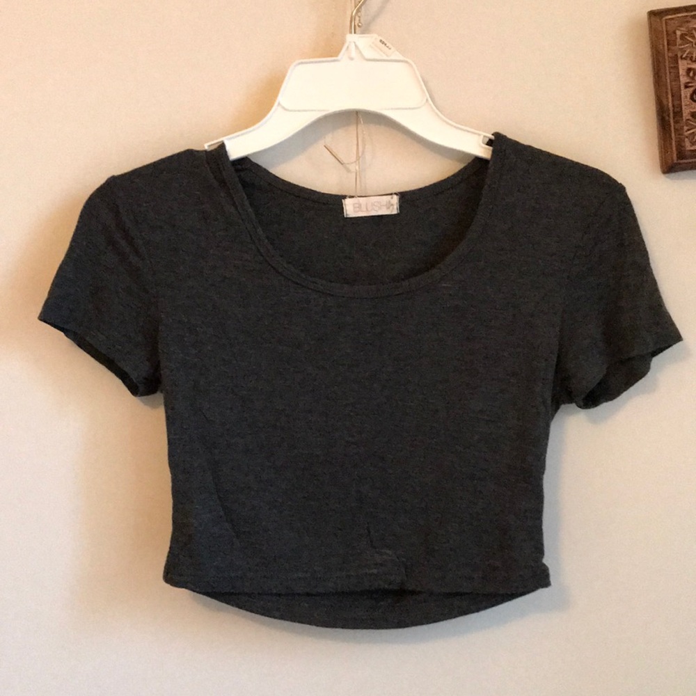 Grey cropped top